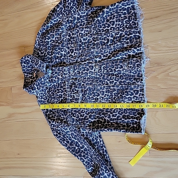 Free People Cheetah Print Denim Jacket - Picture 15 of 16